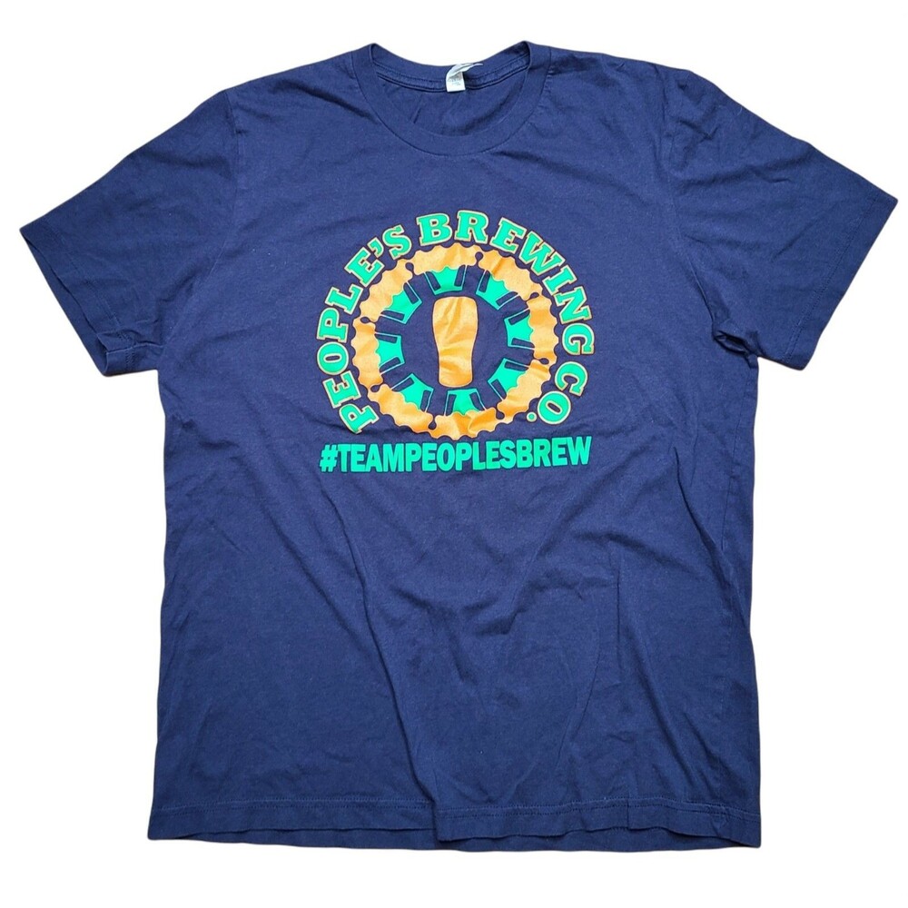 People's Brewing Company Mens T-Shirt Large 100% Cotton Craft Beer Lafayette IND